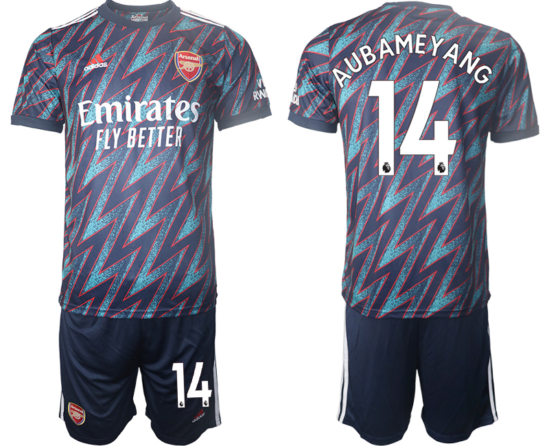 Men 2021-2022 Club Arsenal away blue #14 Soccer Jersey